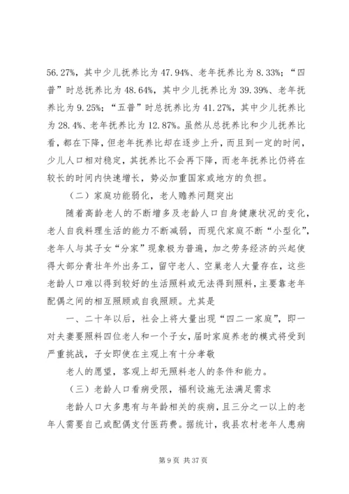 县政府人口老龄化发展情况调研报告.docx