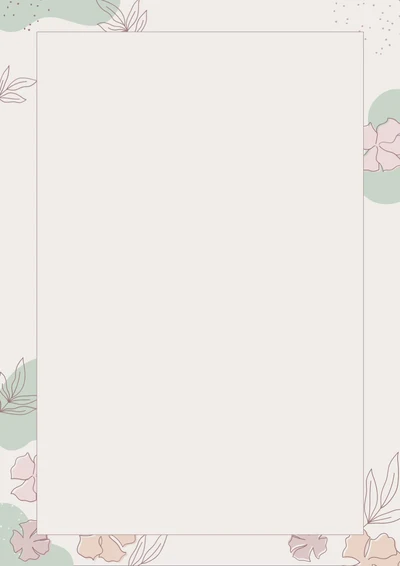 清新卡通插画信纸学习纸