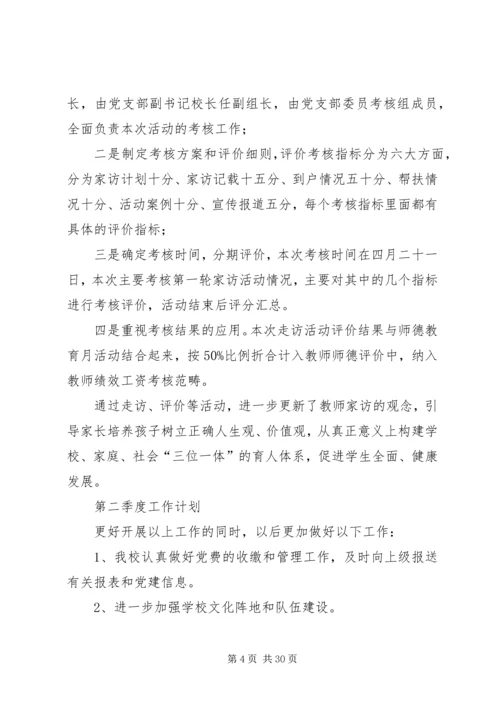 巴依阿瓦提中学党建第一季度工作汇报材料.docx