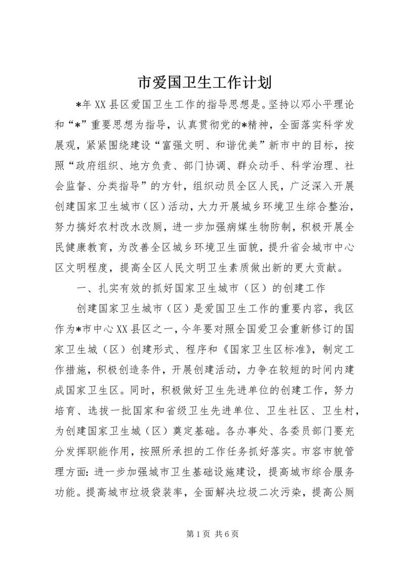 市爱国卫生工作计划.docx