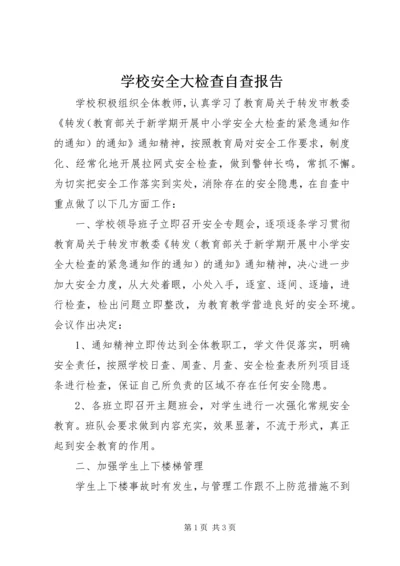 学校安全大检查自查报告精编.docx