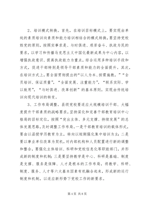 对新时期县级党校工作的思考 (3).docx