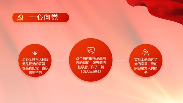 红色政府党建党支部年终工作总结PPT