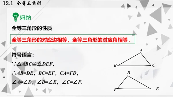 人教版数学八年级上册12.1  全等三角形课件（共24张PPT）