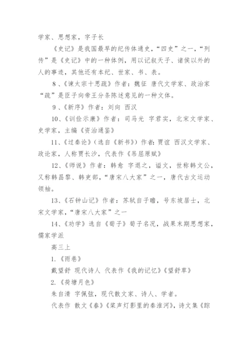 天津高考语文文学常识.docx