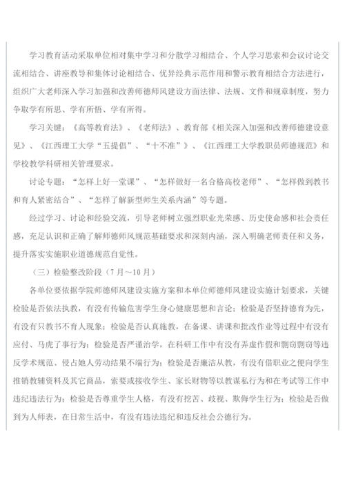 学院开展师德师风建设年活动实施专业方案.docx