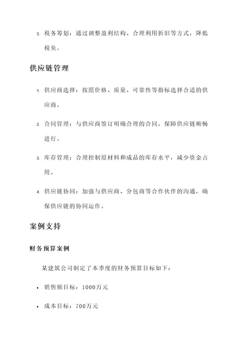 建筑行业财务处理方案