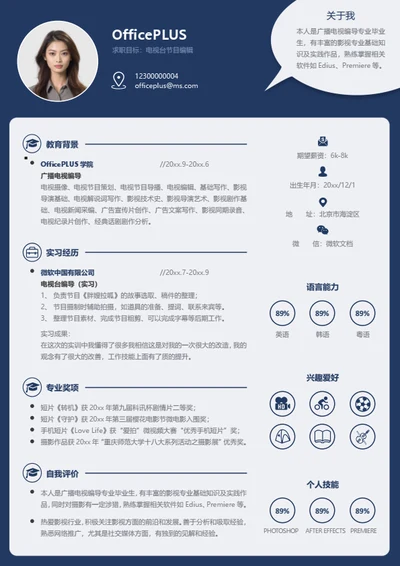 房地产投资分析师简历模板