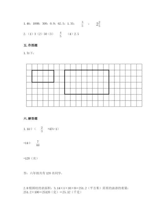 运城市夏县六年级下册数学期末测试卷完整.docx