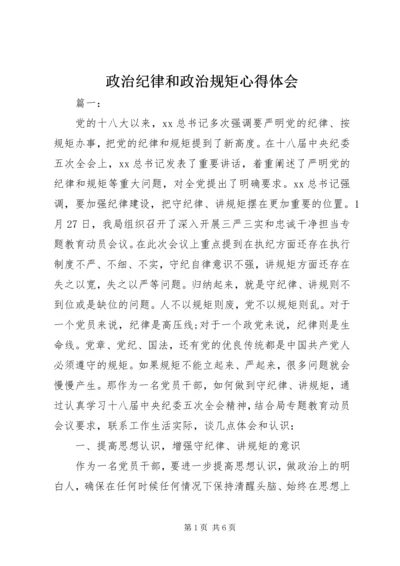 政治纪律和政治规矩心得体会.docx