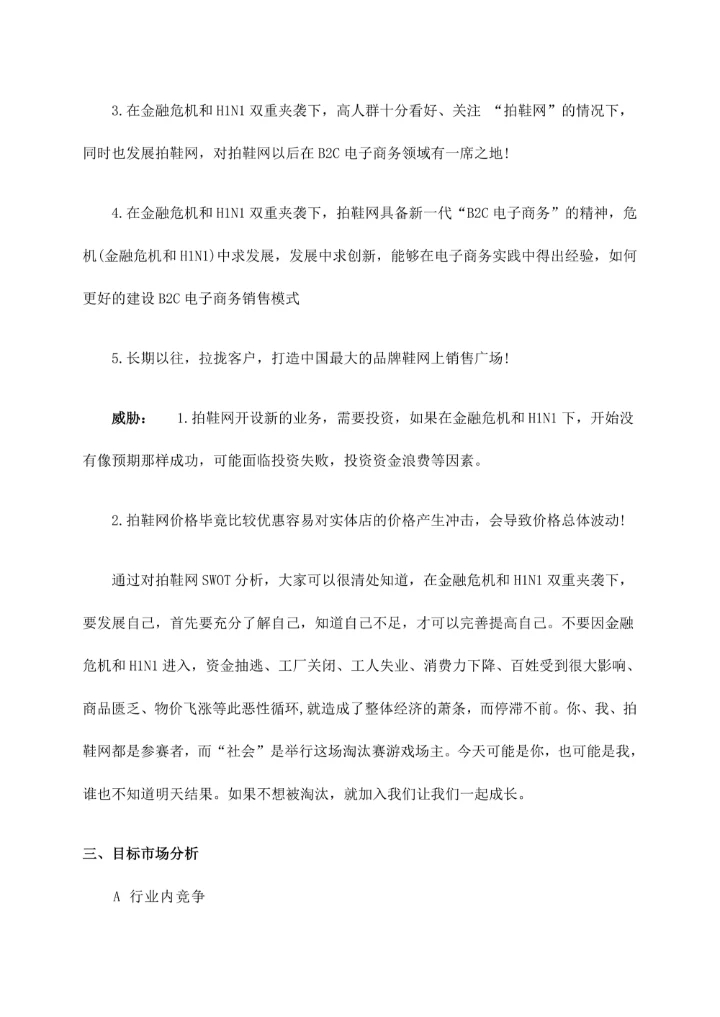 拍鞋网营销策划书