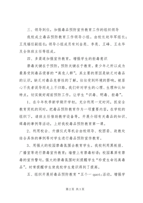 学校开展毒品预防教育自查报告 (2).docx