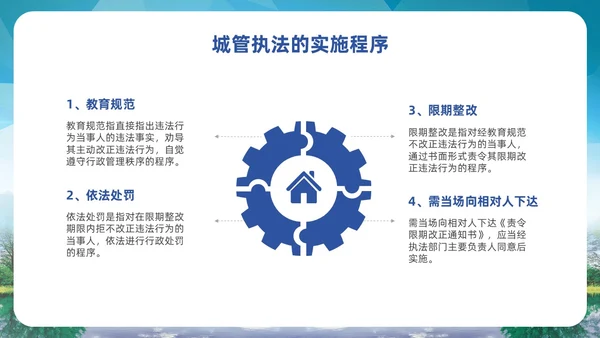 大气实拍展板风城市管理城管执法程序教育宣传培训PPT