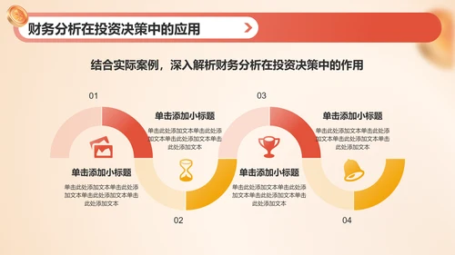 橙色3D风财务分析报告PPT模板