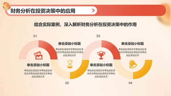 橙色3D风财务分析报告PPT模板