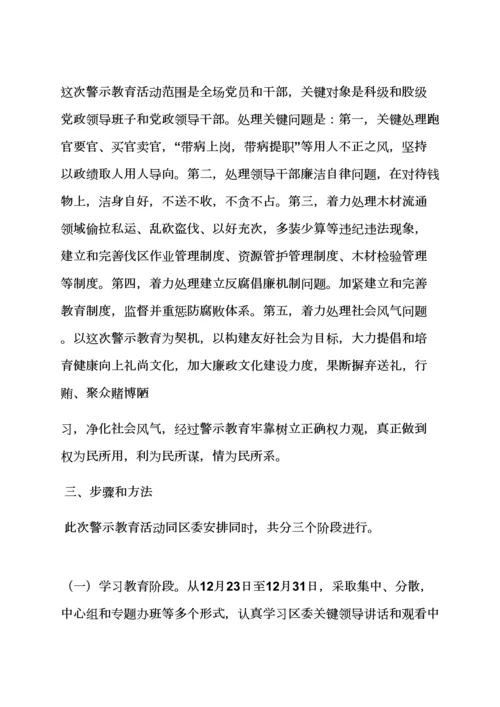 开展警示教育活动专项方案.docx