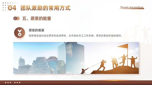 棕色大气商务励志如何做好团队激励企业管理工作总结PPT模板