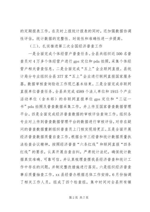 县统计局上半年工作报告 (3).docx