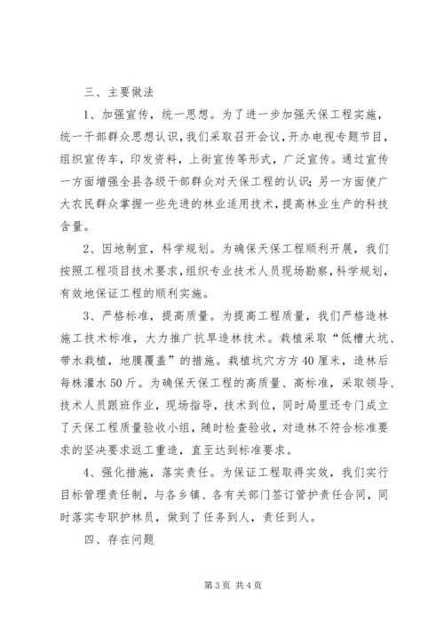 天保工程建设情况自查报告.docx