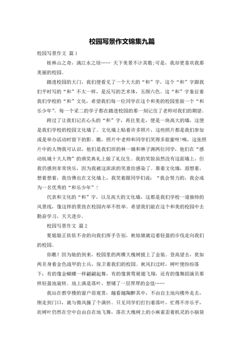 校园写景作文锦集九篇.docx