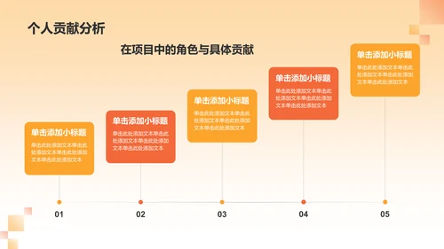 橙色3D风个人转正答辩PPT模板