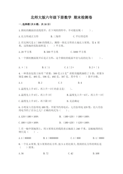 北师大版六年级下册数学 期末检测卷【精品】.docx