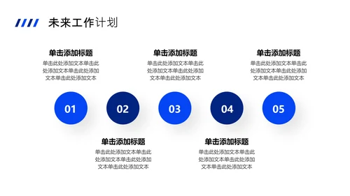 蓝色商务风工作总结汇报PPT模板