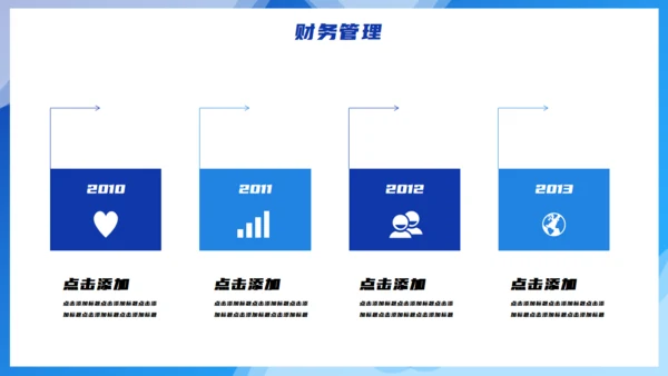 蓝色简约财务管理分析汇报报告通用PPT模板