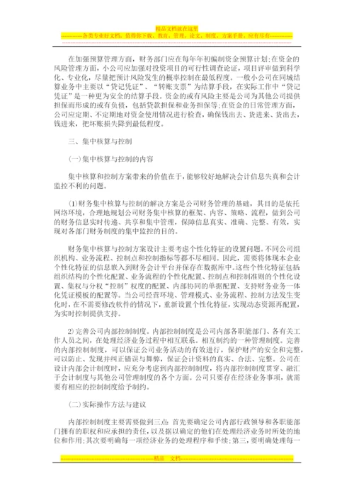 小公司财务管理的建议.docx
