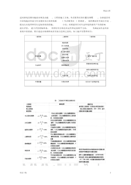 生态效益评价