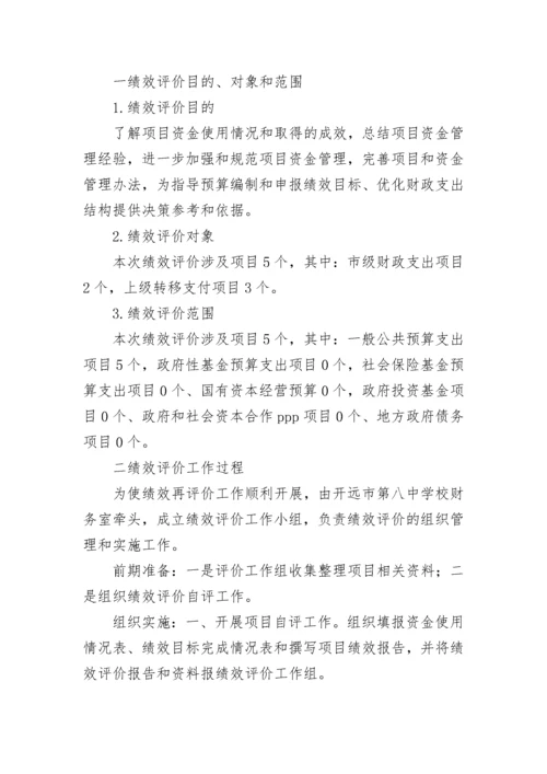 学校项目绩效自评报告(14篇).docx