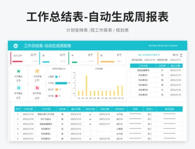 工作总结表-自动生成周报表