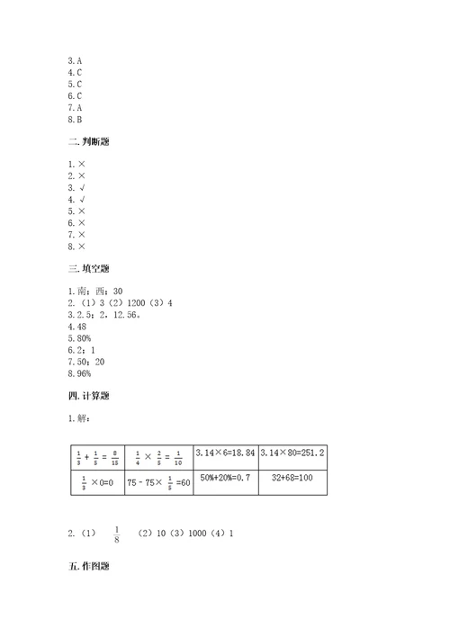 小学六年级上册数学期末测试卷附完整答案（有一套）