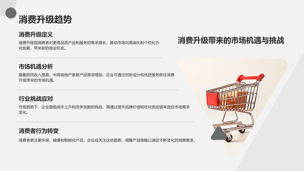 灰色商务风地产家居季度总结PPT模板