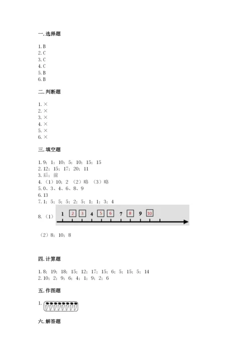 人教版数学一年级上册期末测试卷含答案（b卷）.docx