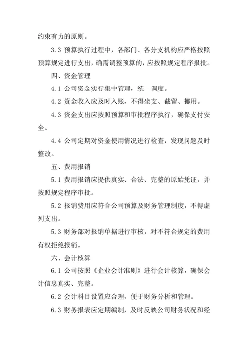 物流软件开发公司财务管理制度