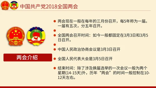 聚焦两会奋进新时代PPT模板
