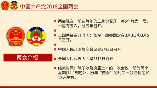 聚焦两会奋进新时代PPT模板