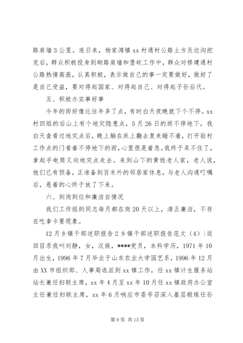 乡镇干部述职报告范文4篇.docx