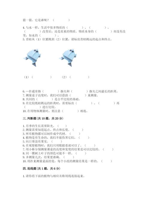 教科版一年级上册科学期末测试卷带精品答案.docx