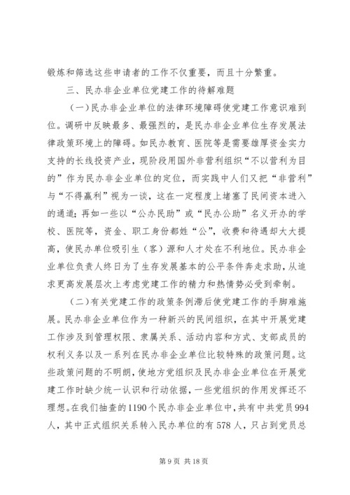 民办非企业单位党建工作研究.docx