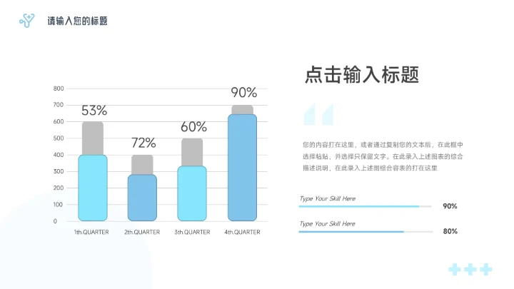 蓝色简洁医疗工作报告PPT模板