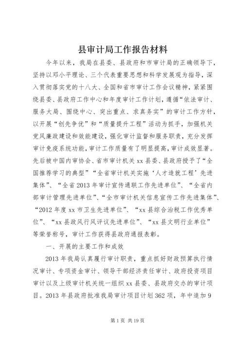 县审计局工作报告材料 (2).docx