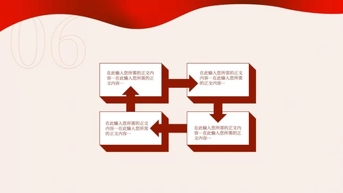 红色简约手绘党建百年主题PPT模板