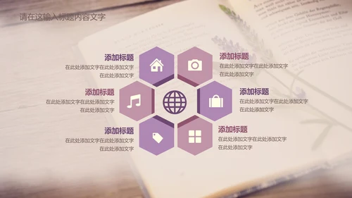 唯美薰衣草书香ppt动态模板