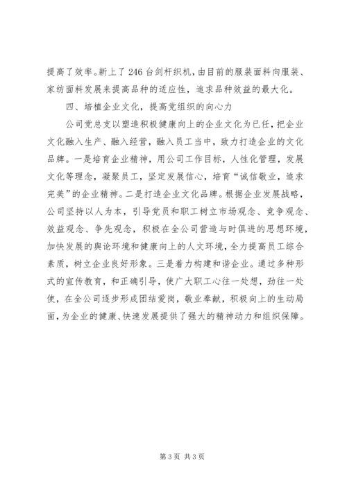 民营企业党总支党建工作经验交流材料.docx