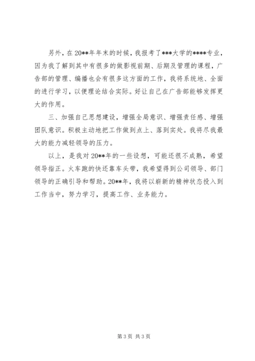 有关公司的个人工作计划范文.docx