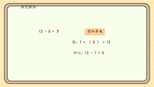 2.4十几减5、4、3、2（课件）2024-2025学年度人教版数学一年级下册(共19张PPT)