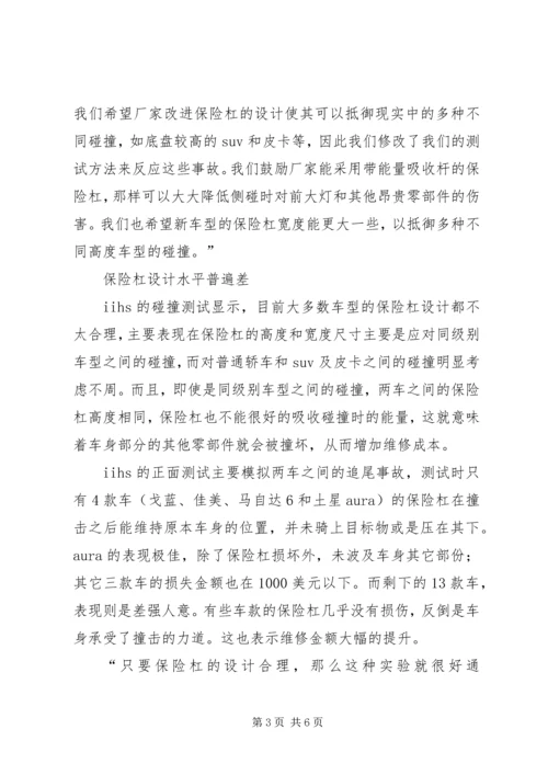 保险杠撞坏了报保险吗[保险杠不保险].docx