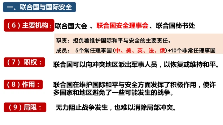 第20课 联合国与世界贸易组织（课件）（统编版）